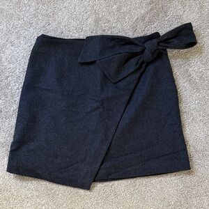 Wilfred Dark Charcoal Mini Skirt with Bow